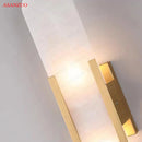GobekUsa Jade Stone Wall Sconce Light Fixtures for Bedroom Living Room Hotel Decor