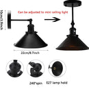 GobekUsa Industrial Wall Sconce Light with Adjustable Metal Lampshade