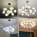 GobekUsa Gold LED Chandelier, Modern Pendant Light for Living Room, Kitchen, Bedroom, Dining Room