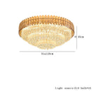 GobekUsa Amber Crystal Ceiling Lights: Modern Luxury for Living Room, Villa, Foyer