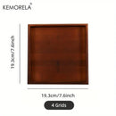 GobekUsa Bamboo Wooden Rectangular Tea Tray | Elegant Tea Cup Stand Tray for Dining