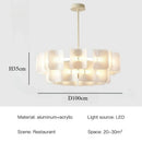 White Wabi Sabi Acrylic Pendant Chandelier