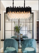 GobekUsa Gold K9 Crystal Ceiling Chandelier, Dimmable Luxury Living Room Bedroom Lighting
