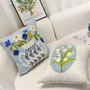 GobekUsa Blue Hyacinth Square Pillowcase, Non-Scripta Design, Modern Home Decoration