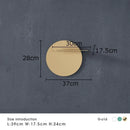 GobekUsa Gold Metal Round Wall Storage Shelf with Hooks