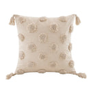 GobekUsa Boho Beige White Tufted Tassel Pillow Cover Set