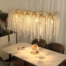 GobekUsa Crystal Wistaria Ceiling Chandelier - Artistic Branch Design Pendant Lighting for Home Decor