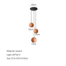 GobekUsa Cement Planet Chandelier Hanging Lamp for Dining Room & Bedroom