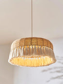 GobekUsa Hemp Rope Ceiling Chandelier: Japanese-Inspired Twine Pendant Lights for Home Decor