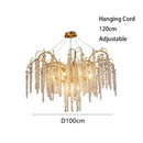 GobekUsa Crystal Wistaria Ceiling Chandelier - Artistic Branch Design Pendant Lighting for Home Decor