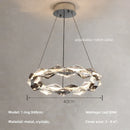 GobekUsa Crystal Chandelier Pendant Light - Dimmable Modern Luxury LED Chrome Luminaria