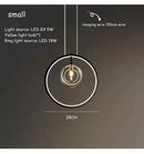 GobekUsa Ball Bubble LED Chandelier: Modern Round Ring Pendant Light for Dining Room & Bar