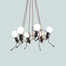 GobekUsa Iron Man Chandelier: Modern Creative Art Climber for Aisle, Corridor, Children's Room, Bedroom