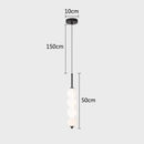 GobekUsa LED White Pearl Glass Pendant Lights for Kitchen Bar Decor - Bubble Hanging Lamp