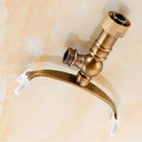 GobekUsa Brass Antique Wall Mounted Hand Shower Holder Hook Pedestal Bracket