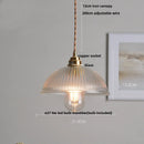 GobekUsa Clear Glass Nordic LED Pendant Light Fixture with Brass Knob Switch