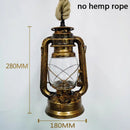 Vintage Hemp Rope Lantern Pendant Light