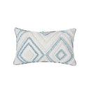 GobekUsa Blue Geometric Tufted Long Waist Pillowcase Set, 30x100cm