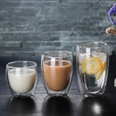 GobekUsa Double Wall Glass Cup for Coffee Milk Juice Tea - High-resistance Drinkware