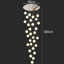 GobekUsa Crystal Chandelier Stair Pendant Light Modern Interior Lighting for Living Room