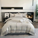 GobekUsa 100s Egyptian Cotton Embroidery King Queen Bedding Set with Duvet Cover