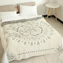 GobekUsa Japanese Cotton Single Bedspread with Pillow Towel - Floral Birds Design