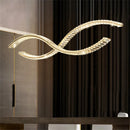 GobekUsa Crystal LED Pendant: Modern Minimalist Chandelier for Home Dining Living Room Decor