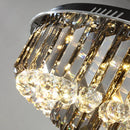 GobekUsa Crystal LED Chandelier: Modern Smoky Gray Clear Cristal Lighting for Big Living Room