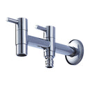 GobekUsa Brass Double Handle Garden Faucet Bibcock - Multipurpose Toilet & Washing Machine Tap