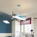 GobekUsa Kids Airplane Pendant Lights Wood Metal Sconces Nursery School LED