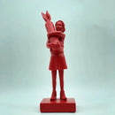 GobekUsa Bomb Hugger Girl Resin Statue Sculpture for Home Decor and Desk Ornament