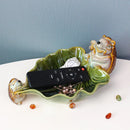 GobekUsa Hedgehog Ceramic Fruit Plate: Handcrafted Animal Jewelry Tray & Storage Container