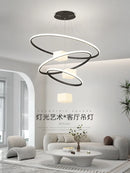 GobekUsa LED Chandelier: Modern White Hanging Light for Living Room Kitchen, Indoor Decor Lamps