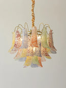 GobekUsa Crystal Chandelier: French Light Luxury Retro Color Living Room Villa Dining Room Lamps