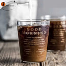 GobekUsa Glass Breakfast Cup Gold Letter Print for Coffee Milk Juice Tea Home Office