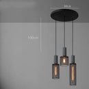 GobekUsa Industrial Cement Metal Pendant Light for Home & Dining, LED Hanging Lamp