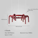 Modern 6-Light Metal Pendant Chandelier