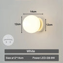 GobekUsa Frosted Glass Ball LED Wall Lamp for Corridor, Aisle, and Bedroom