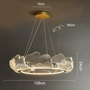 GobekUsa LED Lotus Leaf Ceiling Chandeliers Modern Living Dining Room Pendant Light Fixtures