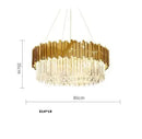 GobekUsa Golden Crystal Ceiling Light for Modern Living Room and Dining Room