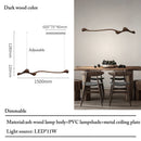 GobekUsa Ash Wood LED Pendant Lights: Dimmable, RC/APP Controlled for Indoor Decor.