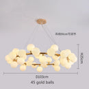 GobekUsa Glass Ball LED Chandelier Pendant Lamp, Modern Round Design for Home Decor Lighting
