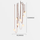 GobekUsa Duplex Wabi Sabi Designer Villa Belt Living Room Chandelier Nordic Ceiling Light