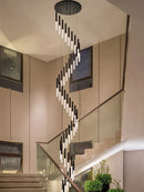 GobekUsa Cylindrical Chandelier: Modern Nordic Indoor Lighting for Living Room, Staircase & Ceiling