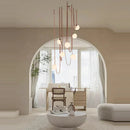 GobekUsa Glass Ball Pendant Lamp for Loft Living Dining Room, LED Lighting