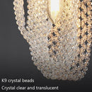 GobekUsa Crystal Tassel Pendant Lamp - Luxury Bedroom and Restaurant Table Light