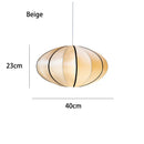 GobekUsa Danish Pendant Light Minimalist Lantern Ufo Lampshade Rustic Fabric Lamp