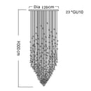 GobekUsa Crystal LED Chandelier: Luxury Staircase & Hallway Lighting Fixture