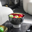 GobekUsa Hammer Pattern Fruits Bowl: Elegant Storage Tray for Snacks, Nuts, and Desserts at Home