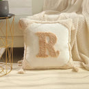 GobekUsa Bohemian Tufted Tassel Cushion Cover | Plush Embroidered Decorative Pillow for Sofa